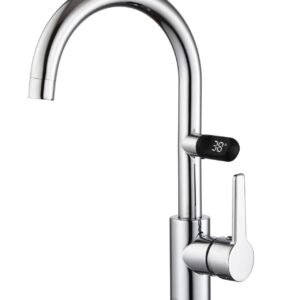 Single Handle Kitchen Faucet with Hot and Cold Digital Temperature Display